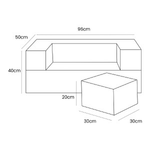 Detská rozkladacia pohovka + 2 taburetky - SOFA